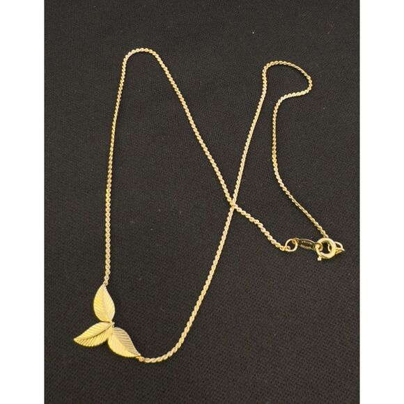 Vintage 14kt GF "Baroness" Leaves Necklace - Picture 1 of 4